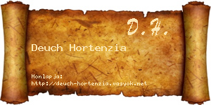 Deuch Hortenzia névjegykártya