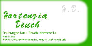 hortenzia deuch business card